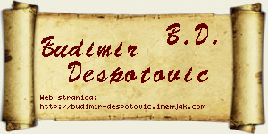 Budimir Despotović vizit kartica